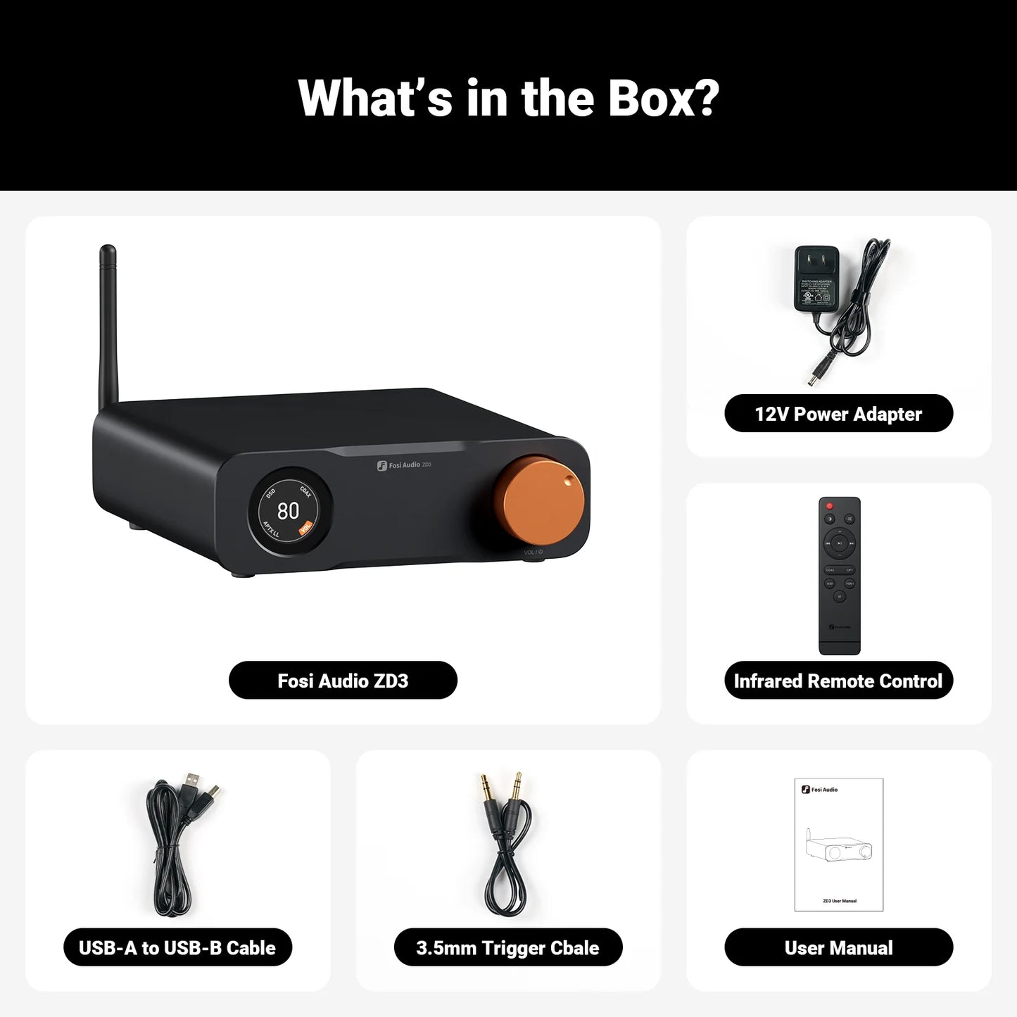 Fosi Audio ZD3 Bluetooth USB Desktop DAC