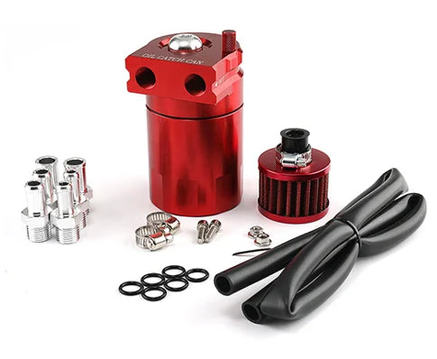 Universal Baffled Aluminum Oil Catch Can Reservoir Tank Oil Tank With Breather Filter