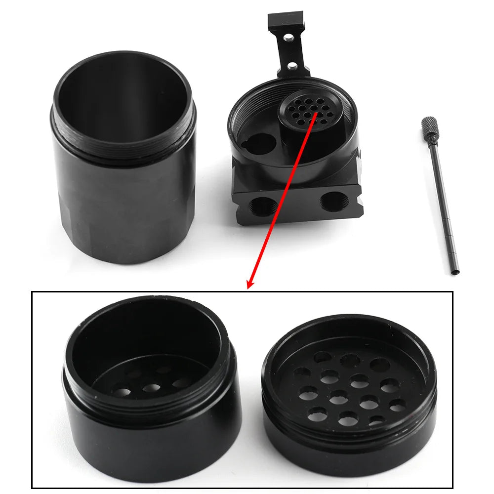 Universal Baffled Aluminum Oil Catch Can Reservoir Tank Oil Tank With Breather Filter