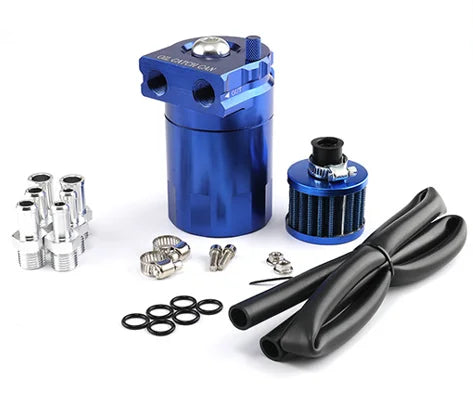 Universal Baffled Aluminum Oil Catch Can Reservoir Tank Oil Tank With Breather Filter