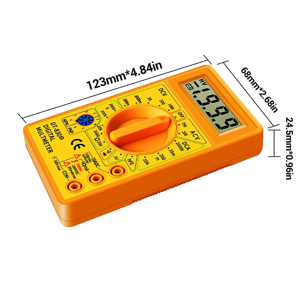 AC/DC LCD Digital Multimeter 750/1000V Voltmeter