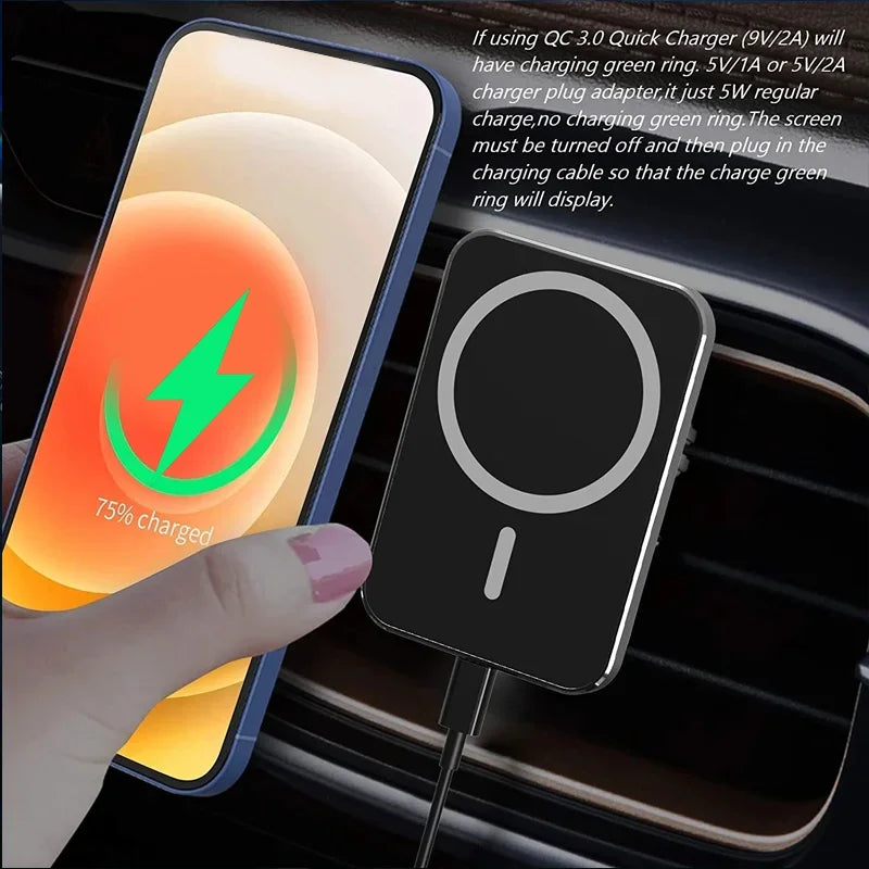 30W Magnetic Wireless Charger Air Vent Phone Holder
