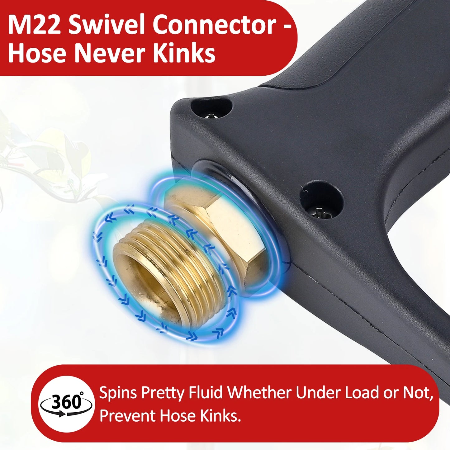 BEAR FORCE Pressure Washer Swivel Gun with M22 Inlet