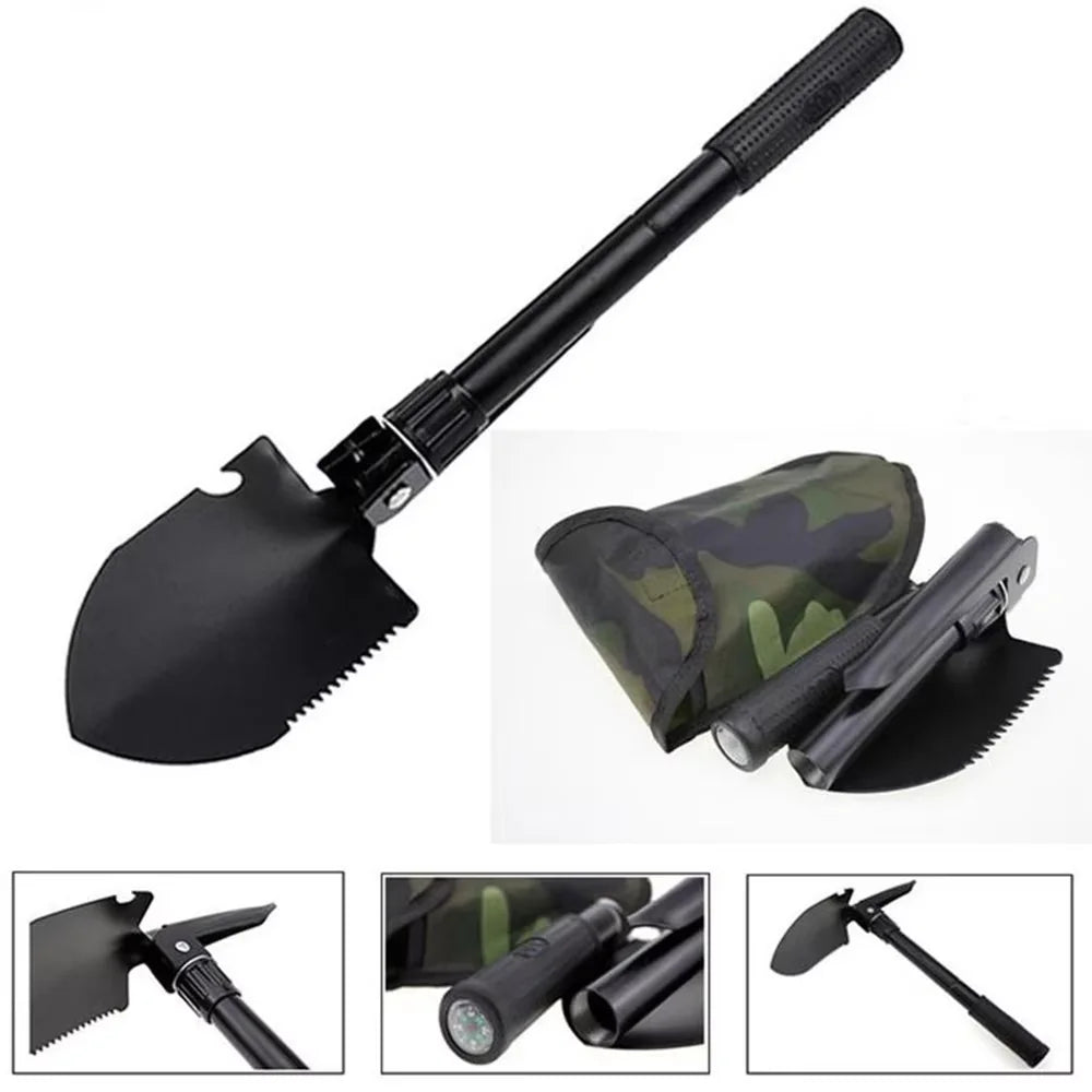 Multifunctional folding shovel