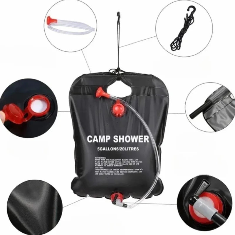 20L Foldable Solar Shower Bag