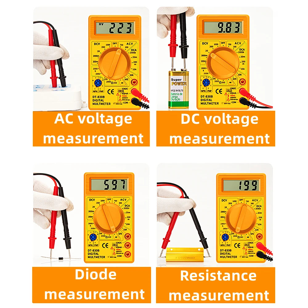AC/DC LCD Digital Multimeter 750/1000V Voltmeter