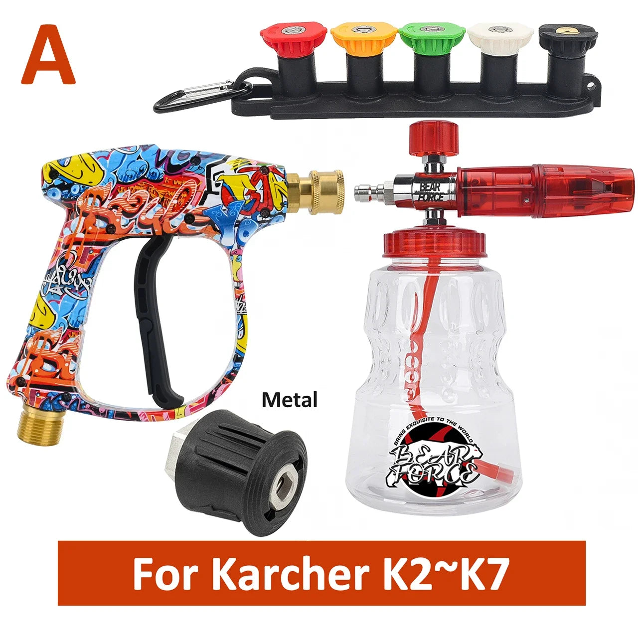 BEAR FORCE Pressure Washer Water Gun Kit for Car Cleaning