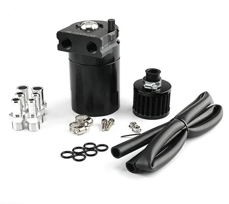 Universal Baffled Aluminum Oil Catch Can Reservoir Tank Oil Tank With Breather Filter