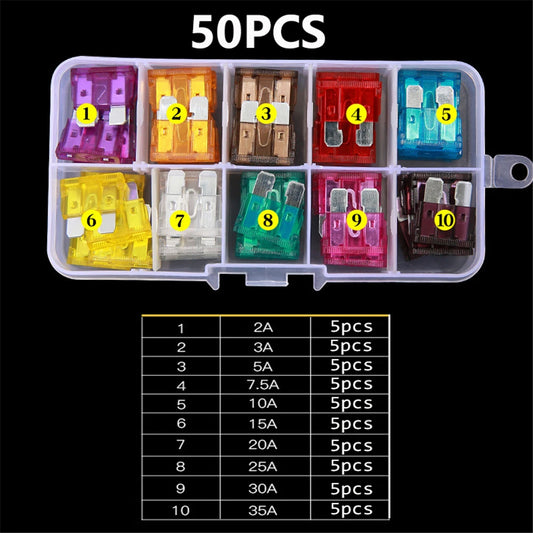 50PCS Car Medium Fuses